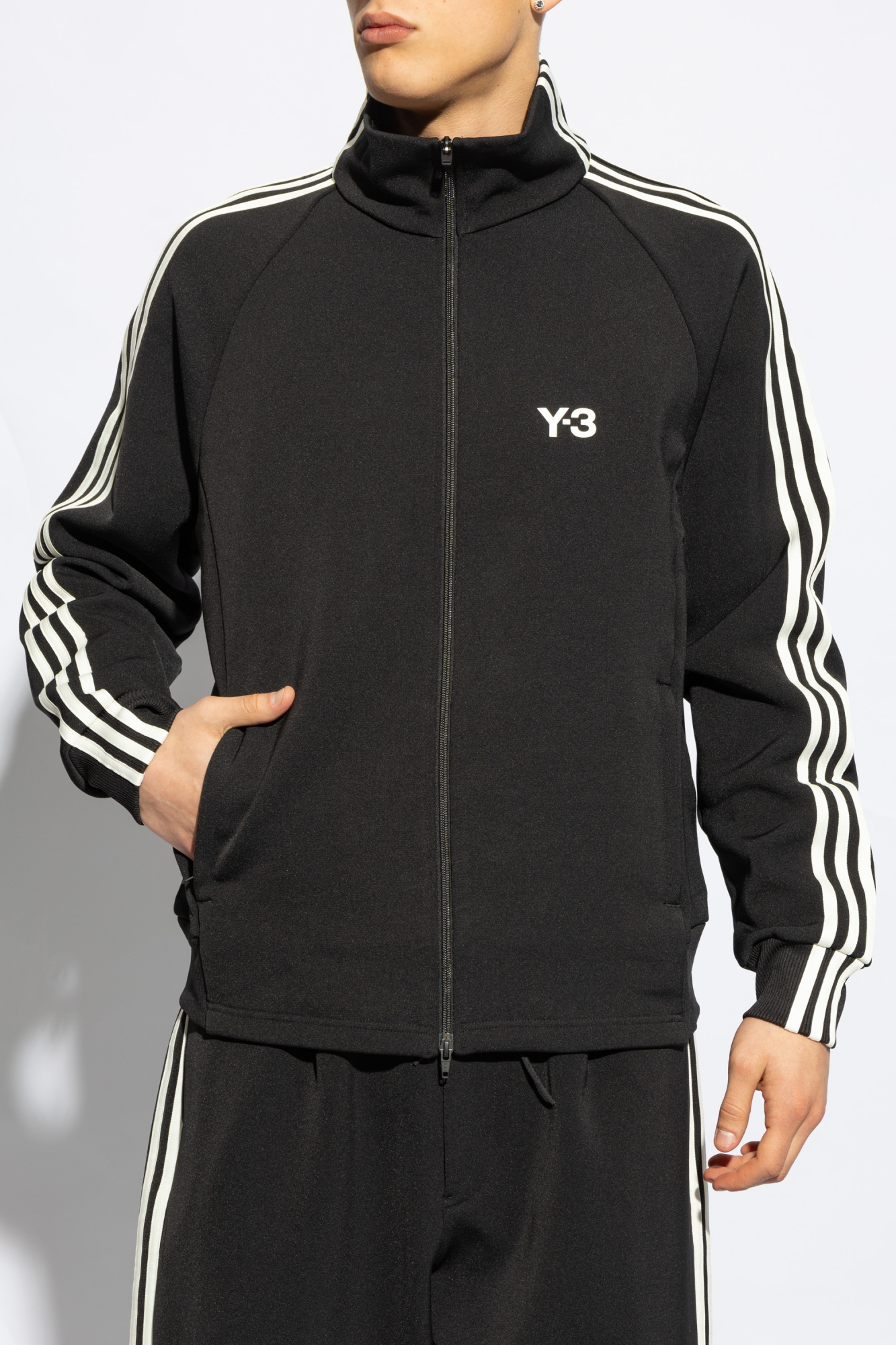 Y-3 Yohji Yamamoto Stand-up Collar Sweatshirt | Men's Clothing 